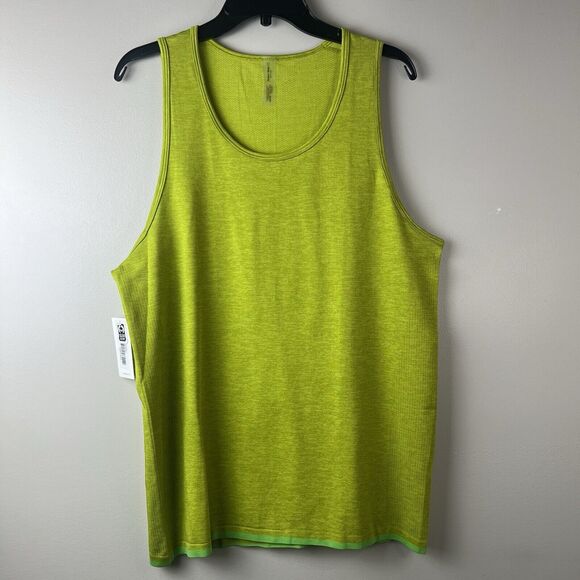 NWT Outdoor Voices Men's Seamless Pique Tank Top Green Apple Size Large - Picture 2 of 7